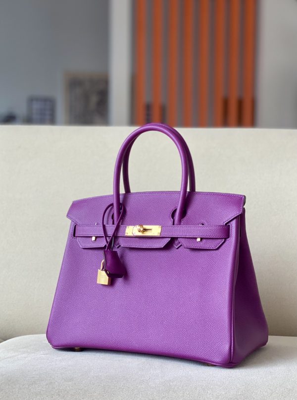 Birkin 30 Epsom Anemone (P9) Gold Hardware - Image 9