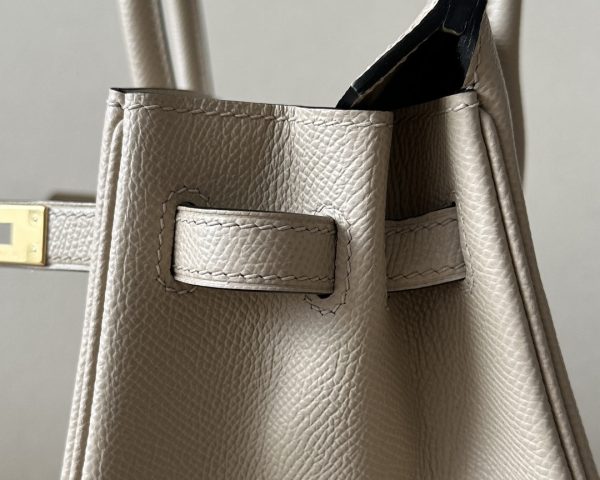 Birkin 25 Epsom Gris Tourterelle(81) Gold Hardware - Image 9