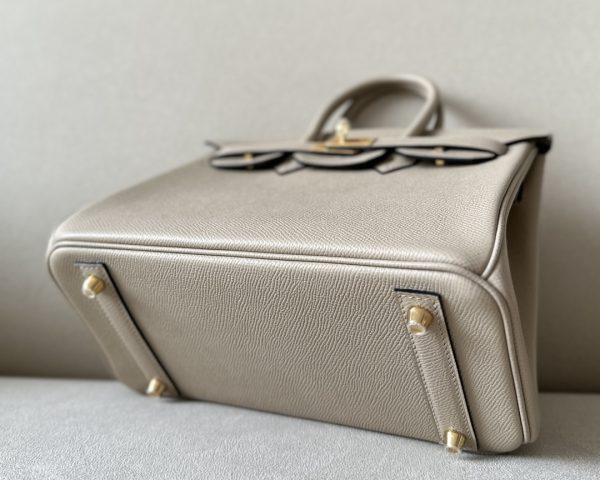 Birkin 25 Epsom Gris Tourterelle(81) Gold Hardware - Image 8