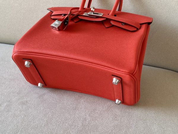 Birkin 25 Epsom Bougainviuier (A5) Palladium Hardware - Image 7