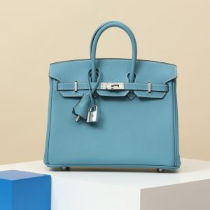 Birkin 25 Epsom New Bleu Jean (D2) Palladium Hardware