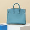 Birkin 25 Epsom New Bleu Jean (D2) Palladium Hardware - Image 7