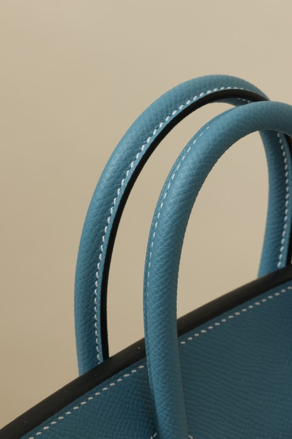Birkin 25 Epsom New Bleu Jean (D2) Palladium Hardware - Image 6
