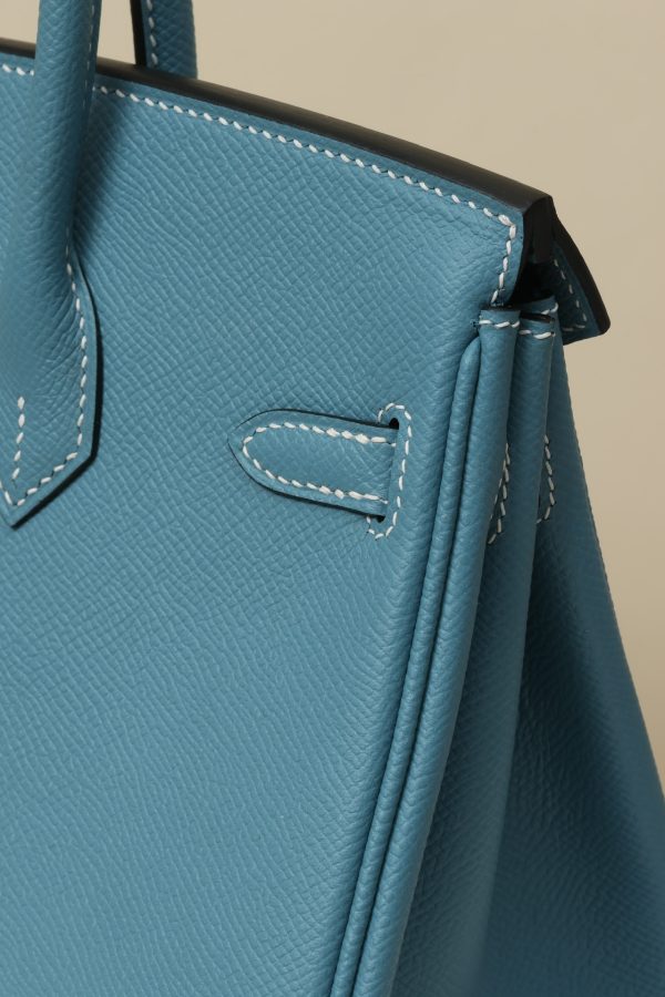 Birkin 25 Epsom New Bleu Jean (D2) Palladium Hardware - Image 5