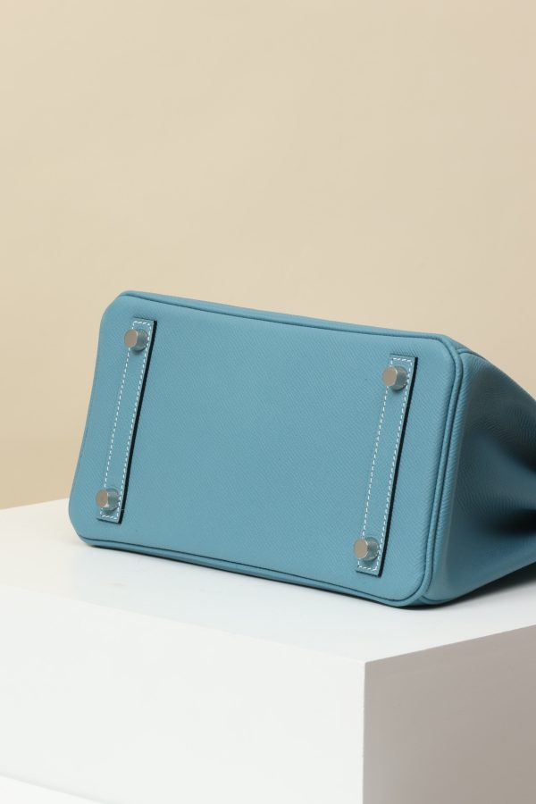 Birkin 25 Epsom New Bleu Jean (D2) Palladium Hardware - Image 4
