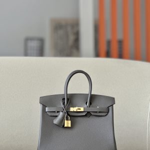 Birkin 25 Epsom Etain(8F) Gold Hardware