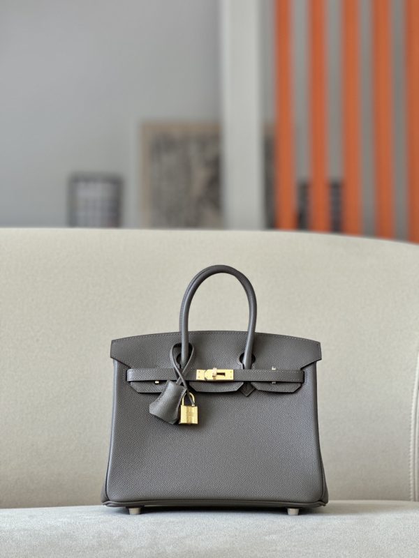 Birkin 25 Epsom Etain(8F) Gold Hardware