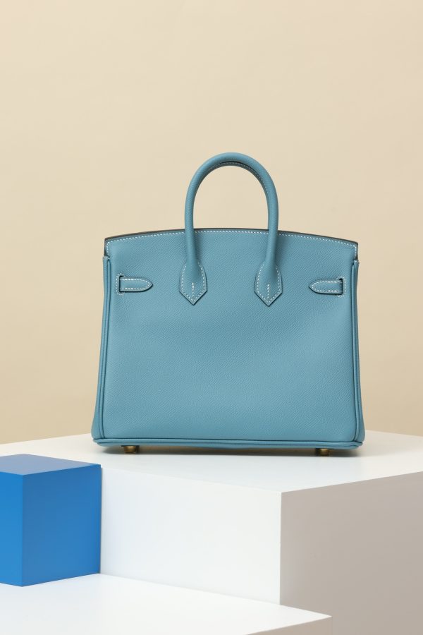 Birkin 25 Epsom New Bleu Jean (D2) Gold Hardware - Image 6