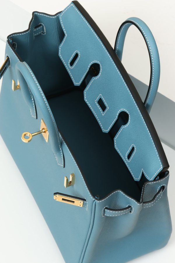 Birkin 25 Epsom New Bleu Jean (D2) Gold Hardware - Image 2