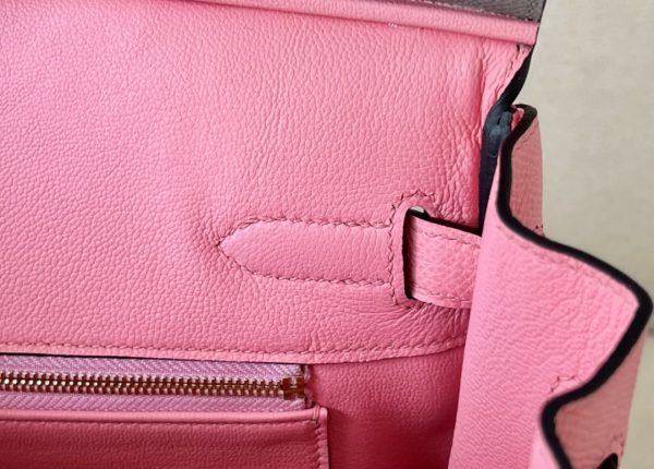 Birkin HSS 30 Epsom Gris Mouette(4Z) and Rose Confetti (1Q) Gold hardware - Image 7