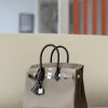 Birkin HSS 25 Epsom Etoupe(18) and Gris Pale(M4) and Ebene(46) Palladium Hardware - Image 11