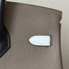 Birkin HSS 25 Epsom Etoupe(18) and Gris Pale(M4) and Ebene(46) Palladium Hardware - Image 6