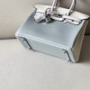 Birkin HSS 25 Epsom Blue Glacier (8U) ,Craie(10) and Mauve Pale (09) Palladium Hardware - Image 4