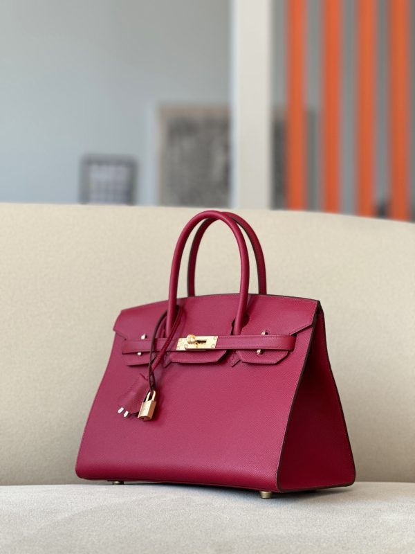 Birkin 30 Epsom Rubis(B5) Gold Hardware Sellier - Image 3