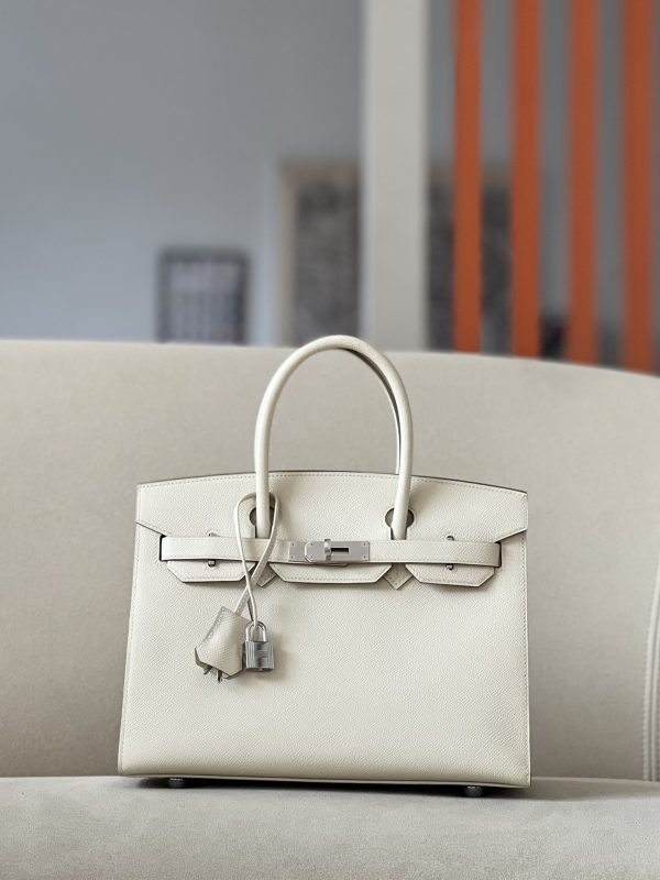 Birkin 30 Epsom Craie(10) Palladium Hardware Sellier