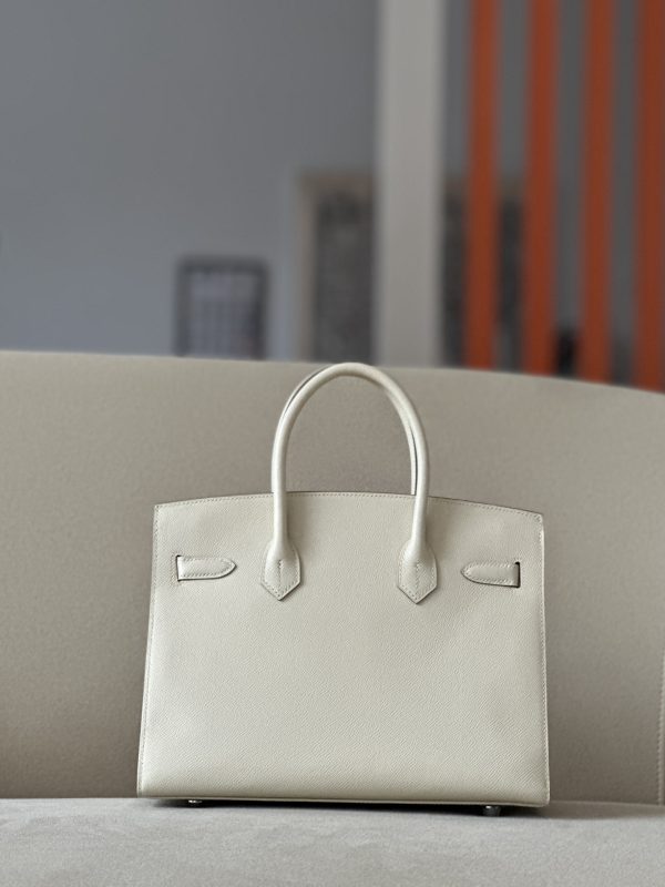 Birkin 30 Epsom Craie(10) Palladium Hardware Sellier - Image 3