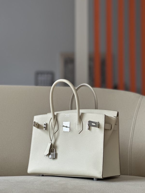 Birkin 30 Epsom Craie(10) Palladium Hardware Sellier - Image 2