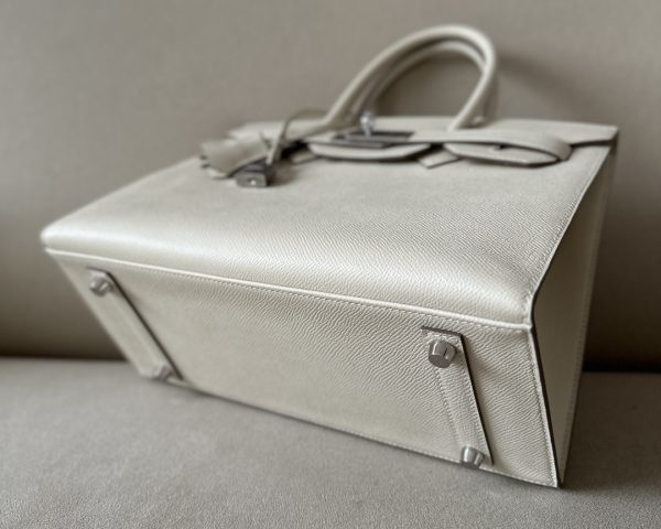 Birkin 30 Epsom Craie(10) Palladium Hardware Sellier - Image 5