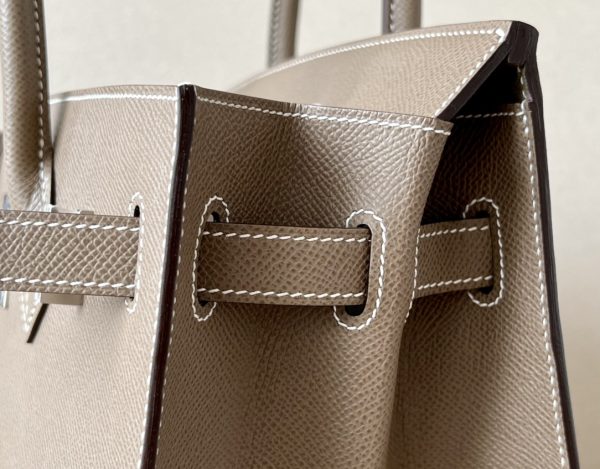 Birkin 30 Epsom Etoupe(18)  Palladium Hardware Sellier - Image 9