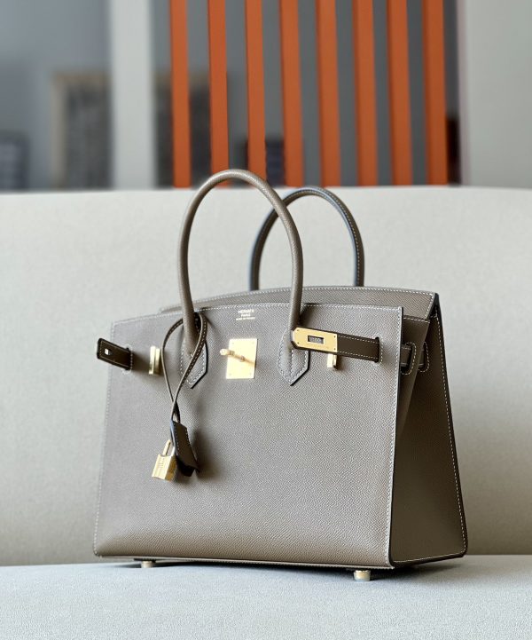 Birkin 30 Epsom Etoupe(18) Gold Hardware Sellier - Image 3