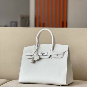 Birkin 30 Epsom Blanc (01) Palladium Hardware Sellier