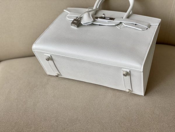 Birkin 30 Epsom Blanc (01) Palladium Hardware Sellier - Image 5