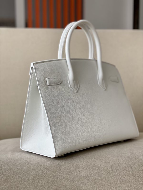 Birkin 30 Epsom Blanc (01) Palladium Hardware Sellier - Image 4
