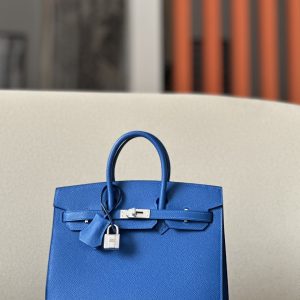 Birkin 30 Epsom Blue France(71) Palladium Hardware Sellier