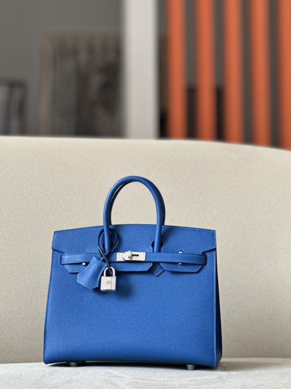 Birkin 30 Epsom Blue France(71) Palladium Hardware Sellier
