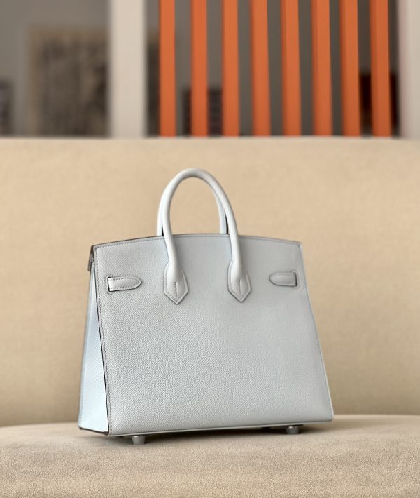 Birkin 25 Epsom Bleu Brume (T0) Palladium Hardware Sellier - Image 3