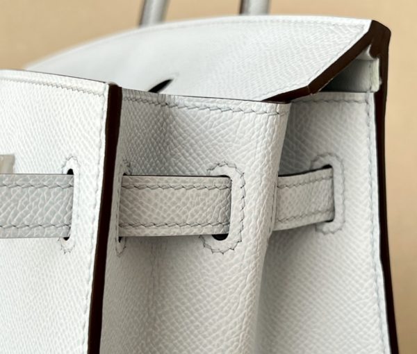 Birkin 25 Epsom Bleu Brume (T0) Palladium Hardware Sellier - Image 9