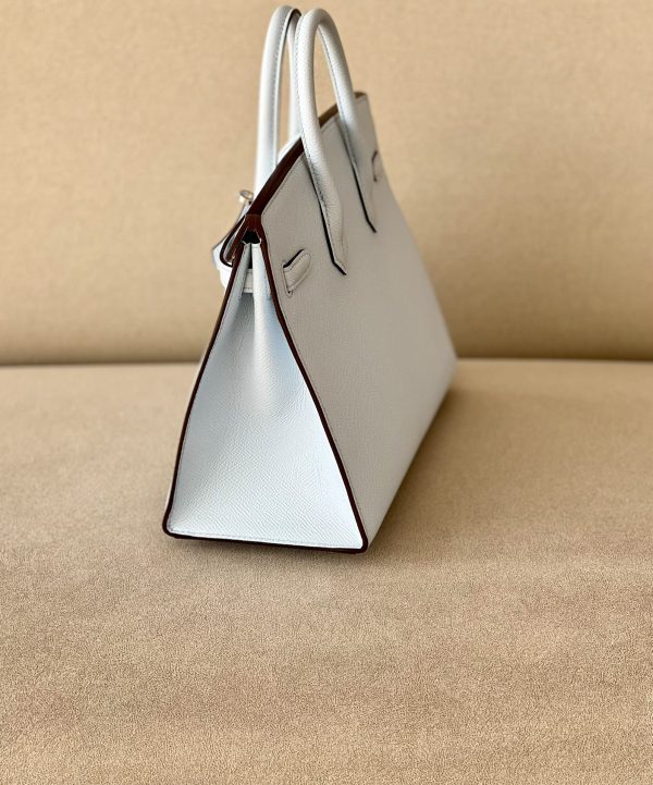 Birkin 25 Epsom Bleu Brume (T0) Palladium Hardware Sellier - Image 5