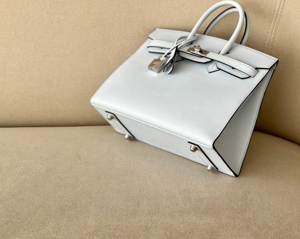 Birkin 25 Epsom Bleu Brume (T0) Palladium Hardware Sellier - Image 4