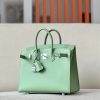 Birkin 25 Epsom Vert Criquet  (3I ) Palladium Hardware Sellier - Image 3