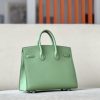 Birkin 25 Epsom Vert Criquet  (3I ) Palladium Hardware Sellier - Image 4