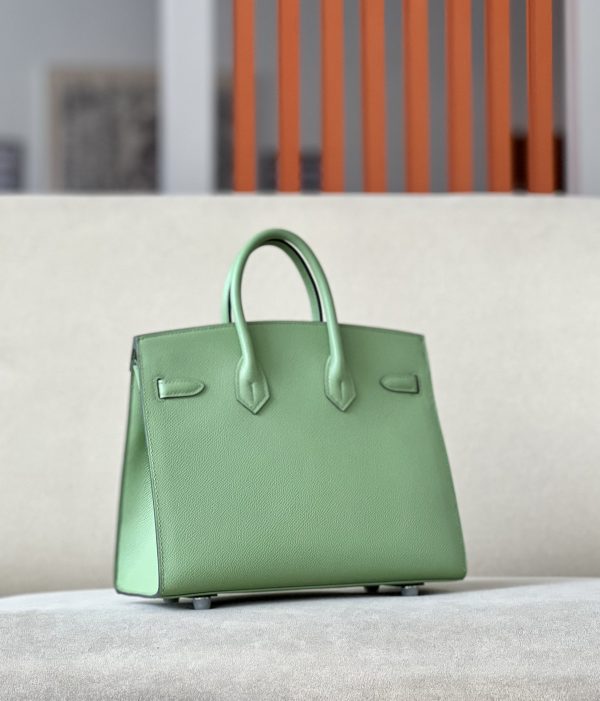 Birkin 25 Epsom Vert Criquet  (3I ) Palladium Hardware Sellier - Image 4