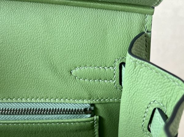 Birkin 25 Epsom Vert Criquet  (3I ) Palladium Hardware Sellier - Image 8