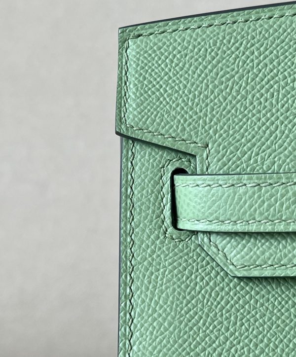 Birkin 25 Epsom Vert Criquet  (3I ) Palladium Hardware Sellier - Image 7