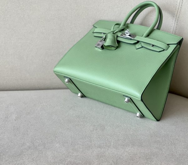 Birkin 25 Epsom Vert Criquet  (3I ) Palladium Hardware Sellier - Image 2