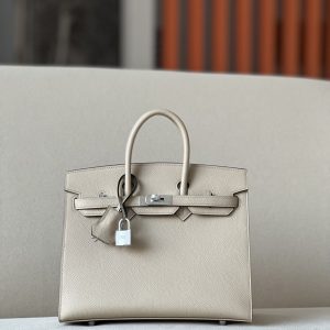 Birkin 25 Epsom Trench(S2) Palladium Hardware Sellier