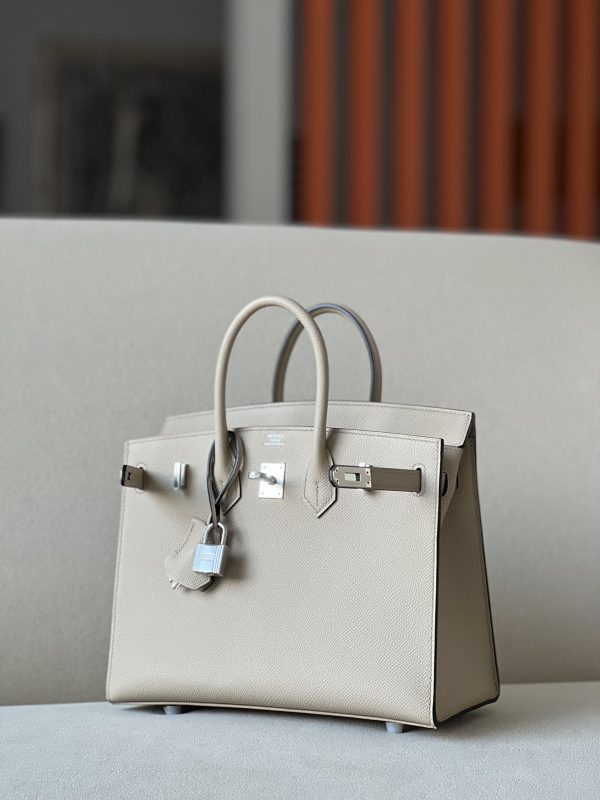 Birkin 25 Epsom Trench(S2) Palladium Hardware Sellier - Image 2