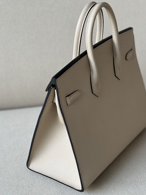 Birkin 25 Epsom Trench(S2) Palladium Hardware Sellier - Image 4