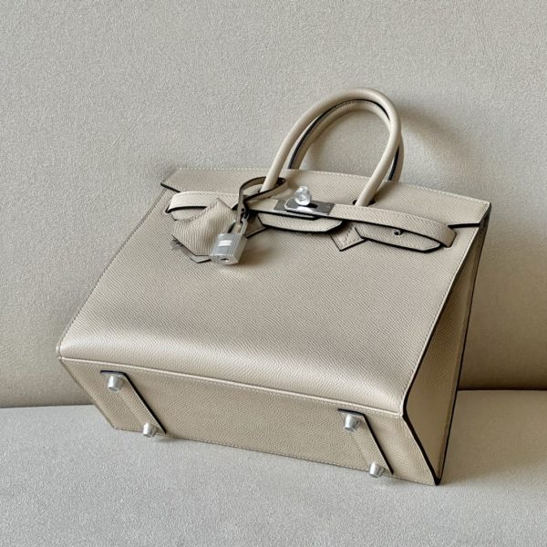 Birkin 25 Epsom Trench(S2) Palladium Hardware Sellier - Image 5