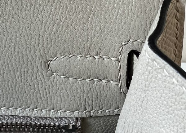 Birkin 25 Epsom Trench(S2) Palladium Hardware Sellier - Image 7