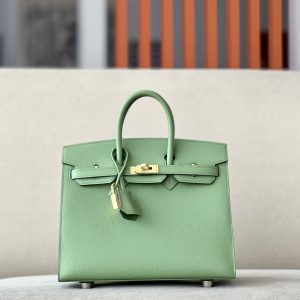 Birkin 25 Epsom Vert Criquet  (3I ) Gold Hardware Sellier