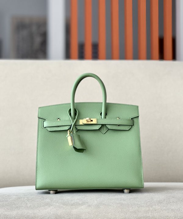Birkin 25 Epsom Vert Criquet  (3I ) Gold Hardware Sellier