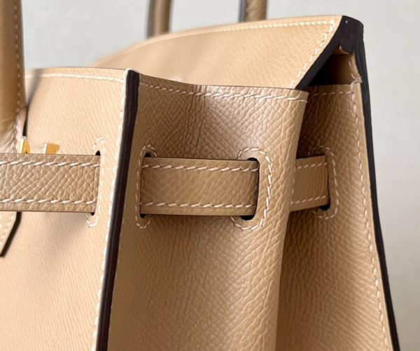 Birkin 25 Epsom Chai (0M) Gold Hardware Sellier - Image 9