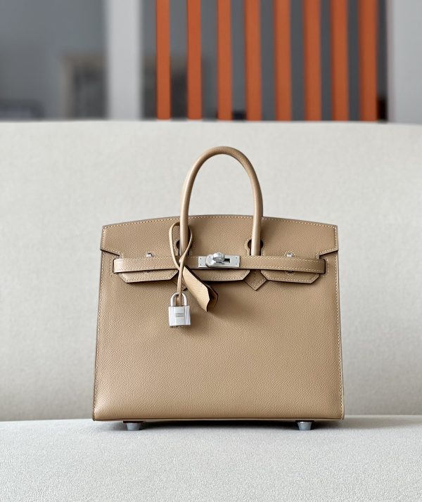 Birkin 25 Epsom Chai (0M)  Palladium Hardware Sellier