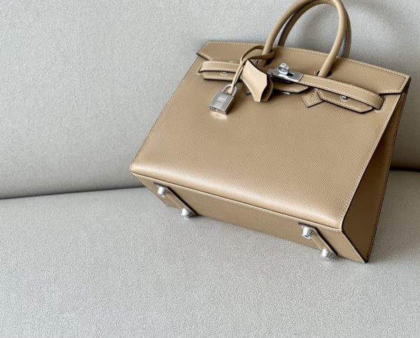 Birkin 25 Epsom Chai (0M)  Palladium Hardware Sellier - Image 5