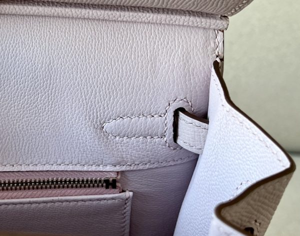 Birkin 25 Epsom Mauve Pale(09) Palladium Hardware Sellier - Image 8